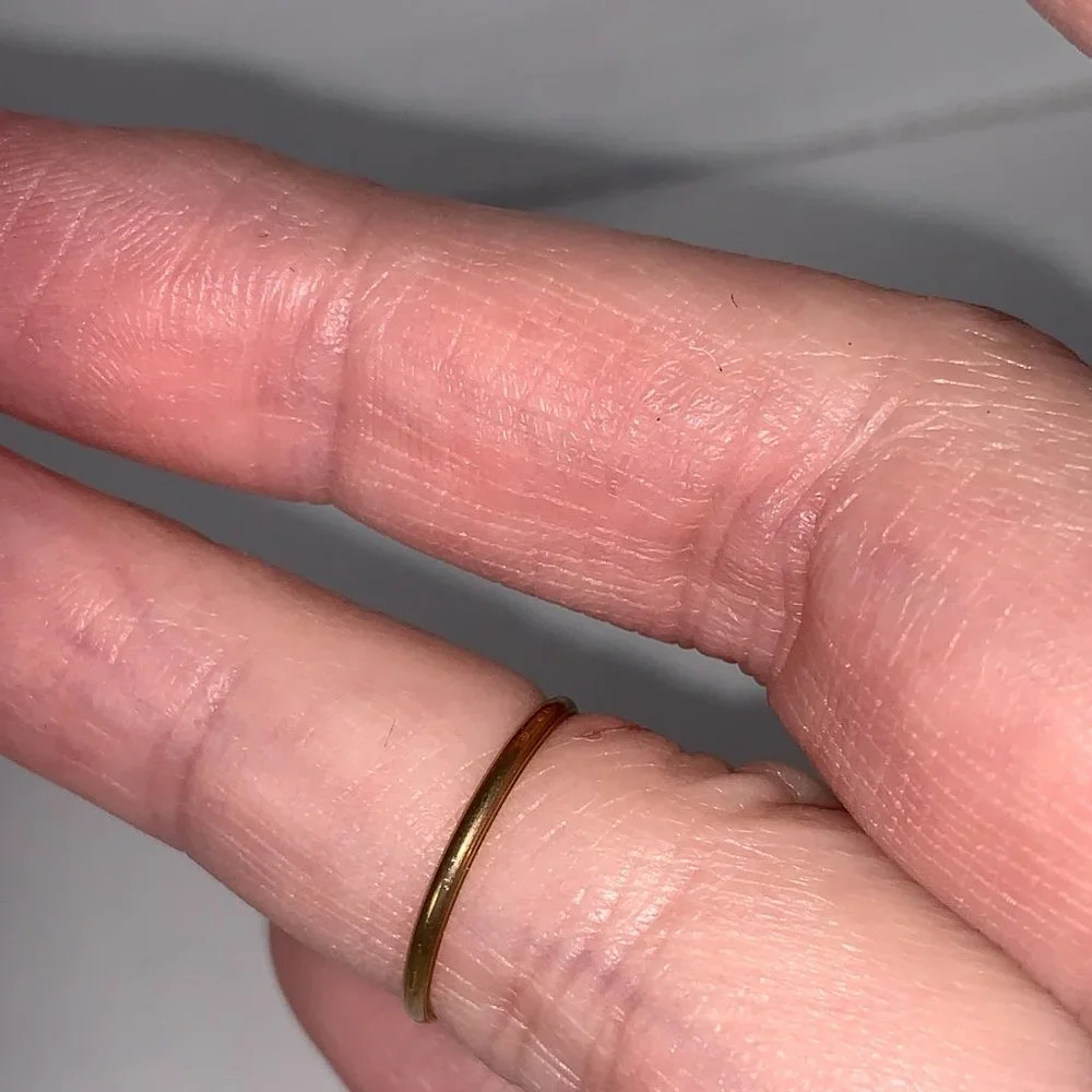 1.3mm Gold Filled Plain Band Ring, Size 3 1/4